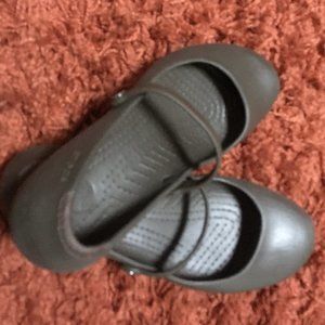 Brown Crocs Mary Jane Flats